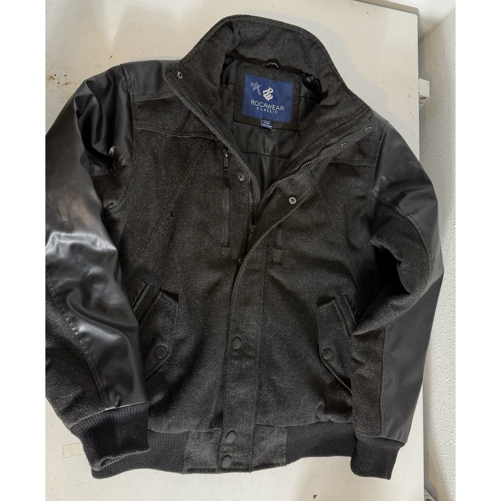 Rocawear Letterman's Bomber Style Jacket. Men's Medium